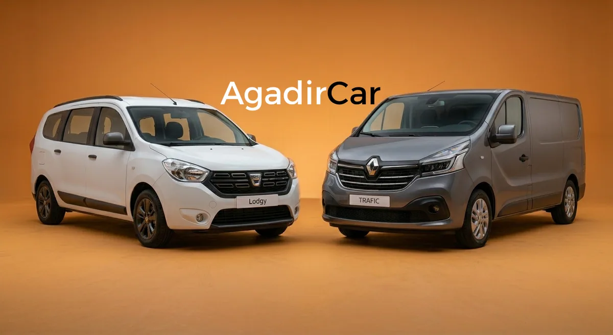 Dacia Lodgy and Renault Trafic — minivan rentals in Agadir