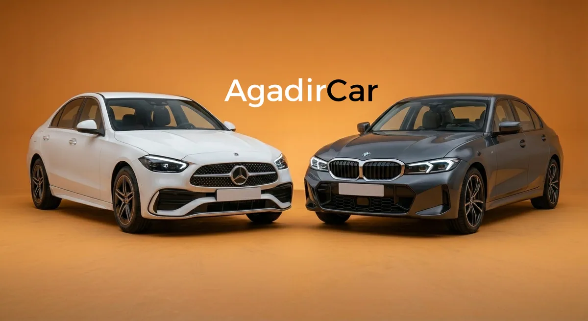 Mercedes C-Class and BMW 3 Series — luxury rentals in Agadir